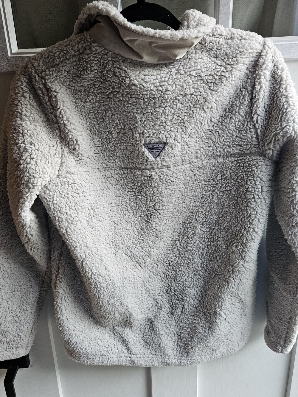 Columbia Women's Cream Sherpa Fleece Jacket - Plush Hooded Pullover